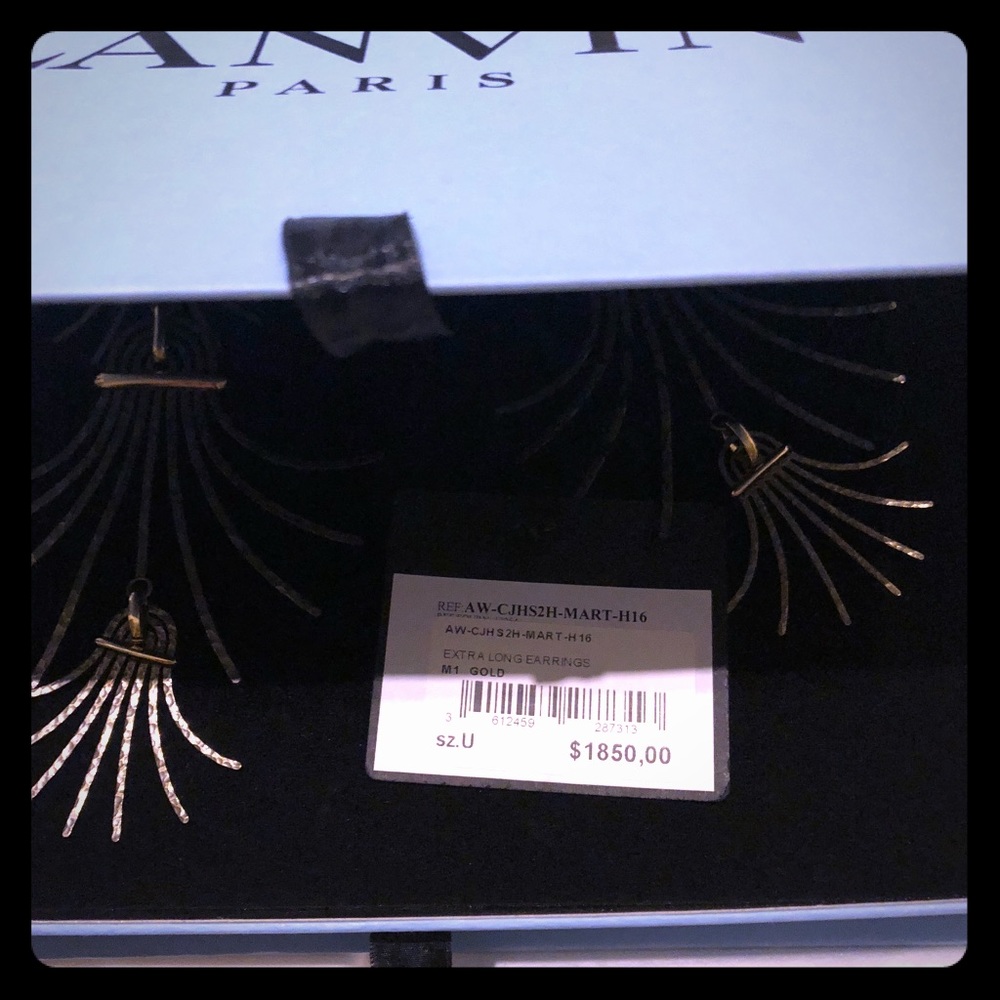 Lanvin Oversized Brass Clip Earrings